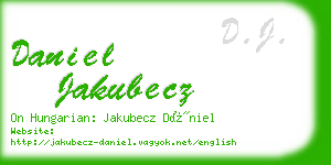 daniel jakubecz business card